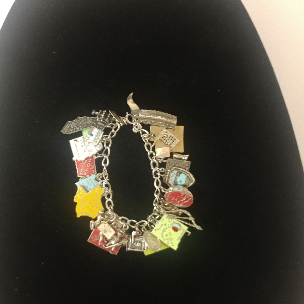 Sterling Travel Charm Bracelet